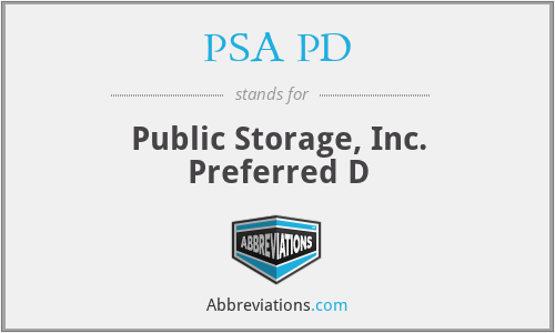 PSA PD - Public Storage, Inc. Preferred D